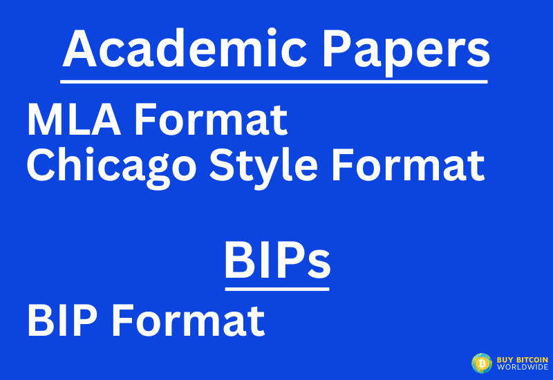 comparing Bitcoin BIPs style to MLA and Chicago style