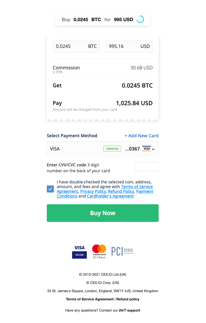 cex.io buy btc with credit card