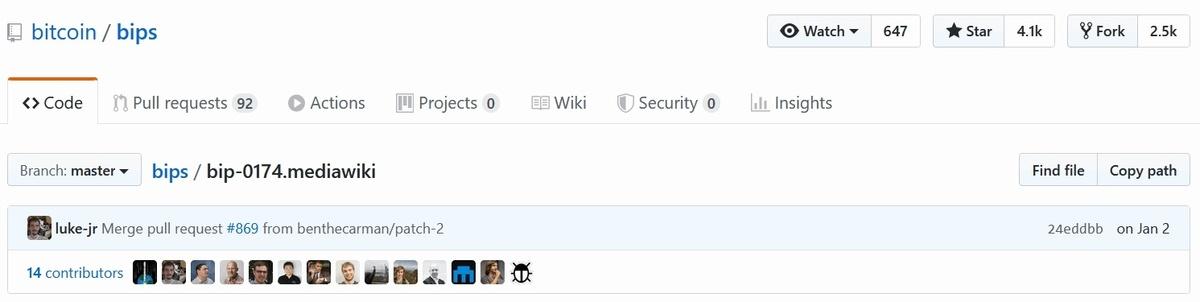 bitcoin improvement proposal 174
