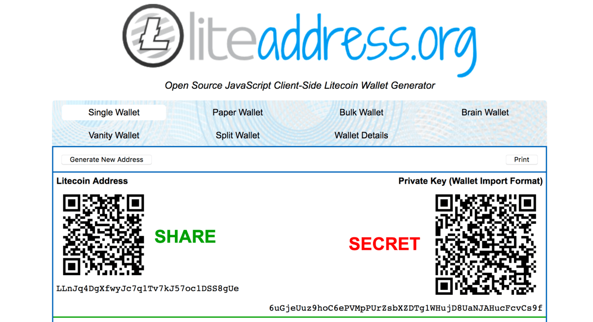 Online Litecoin wallet