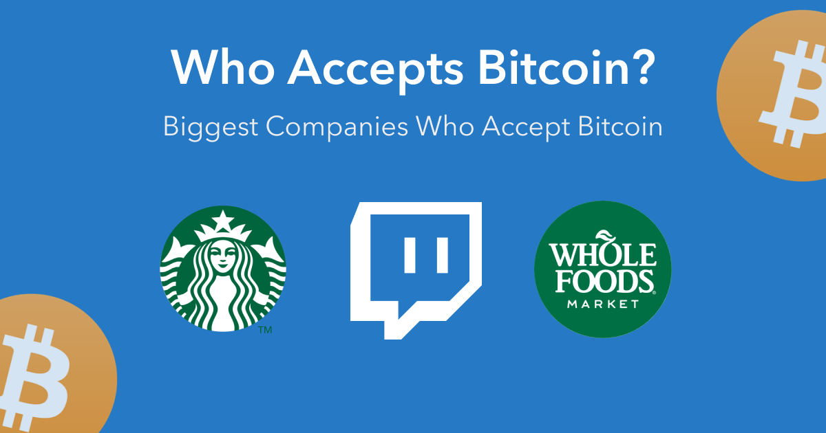 organizations that accept bitcoin