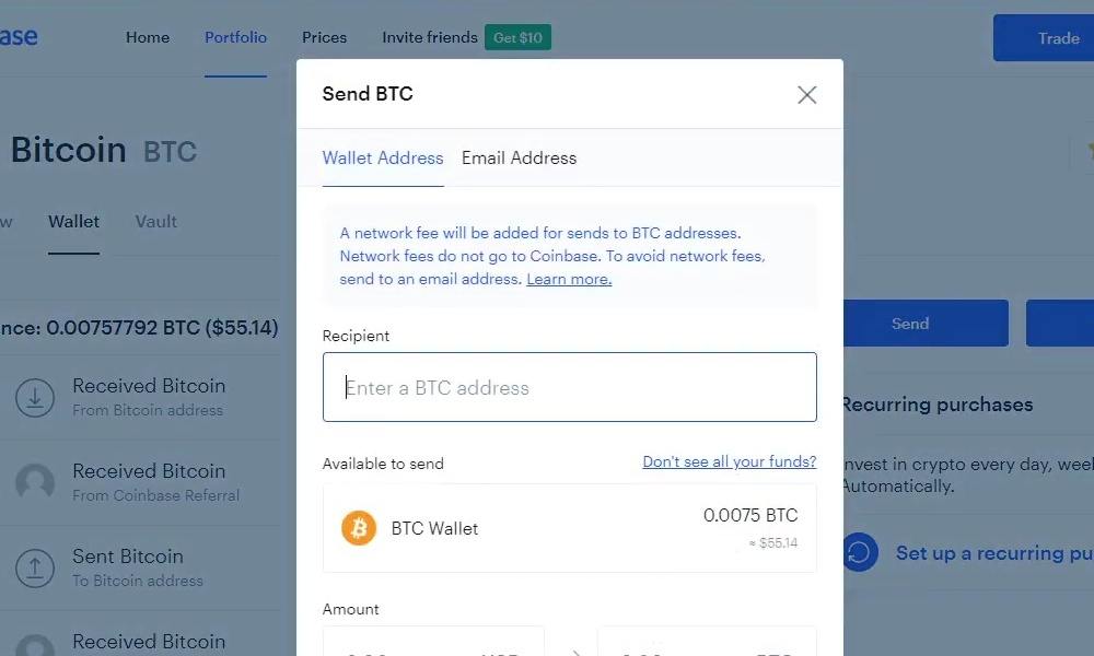 add funds to bitcoin wallet