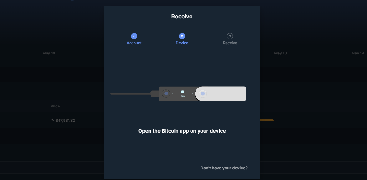 connect ledger device