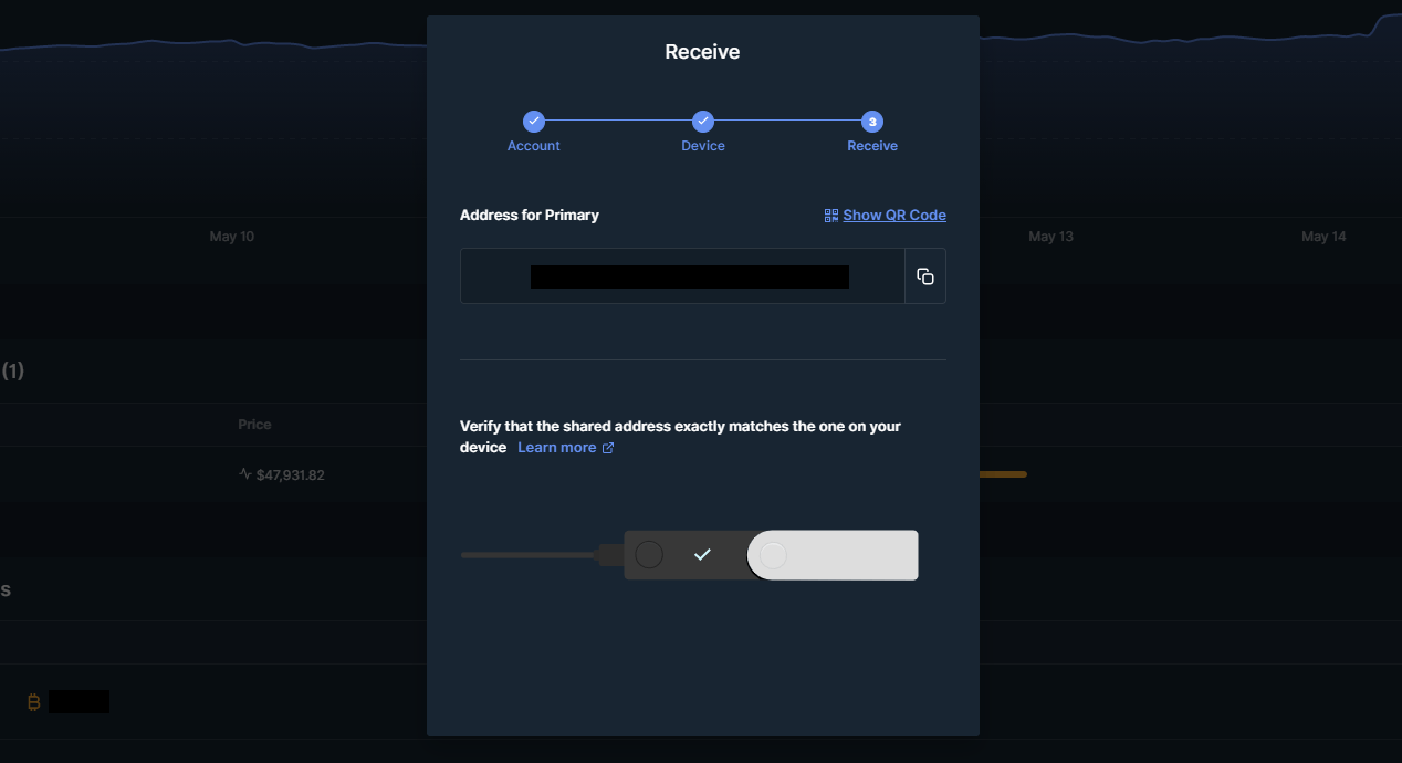 verify ledger device