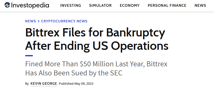 Bittrex Global Bankruptcy