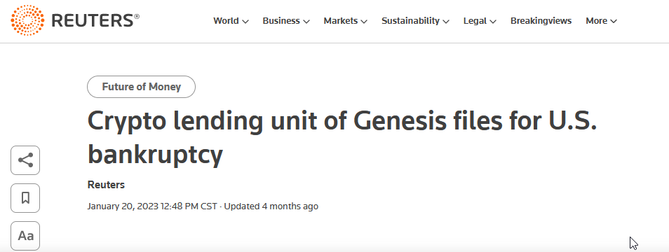 Genesis Bankruptcy