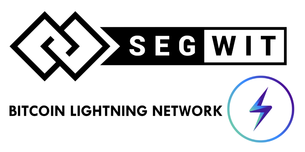 segwit and lightning network logos