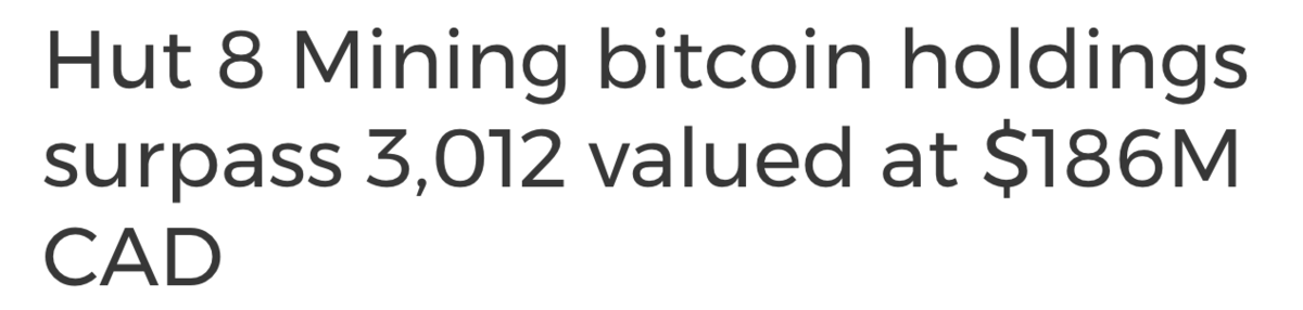 Hut 8 February bitcoin holdings