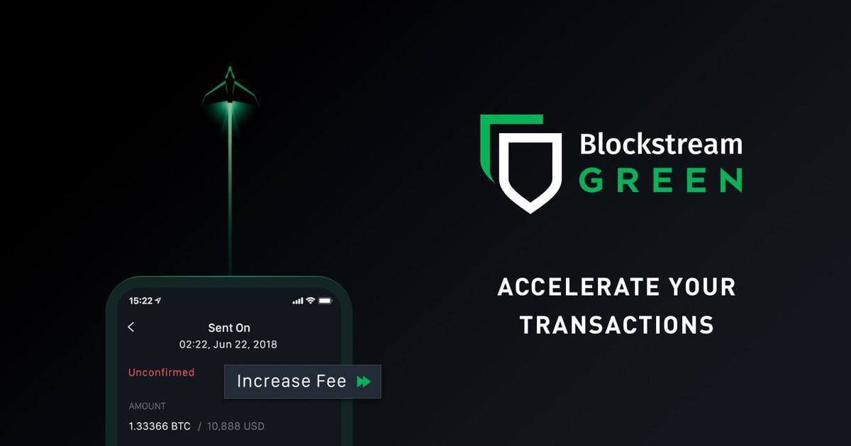 blockstream green replace by fee feature
