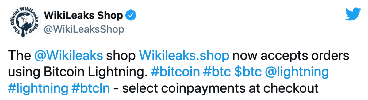 wikileaks' supports lightning network