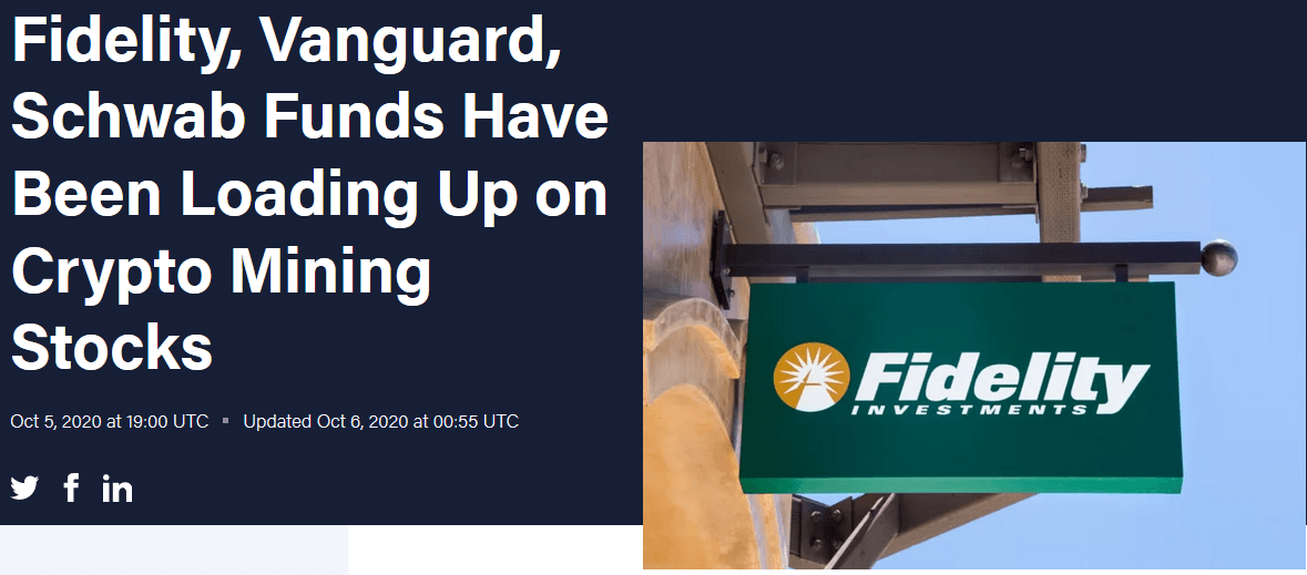 fidelity starts selling bitcoin headline