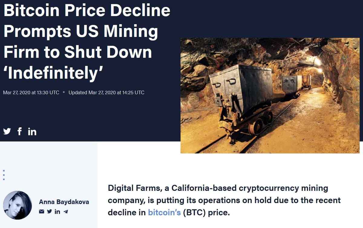 mining firm shutdown headline