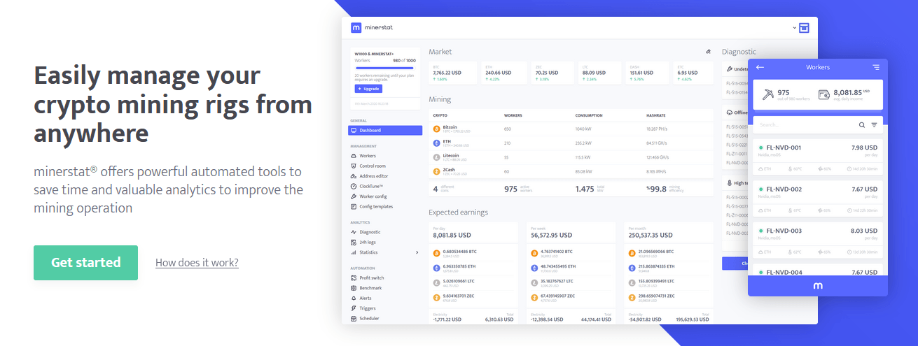 Minerstat dashboard