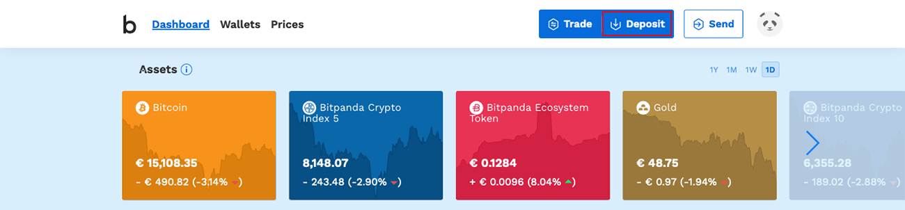 bitpanda home screenshot