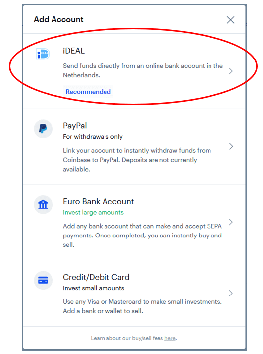 coinbase ideal deposit