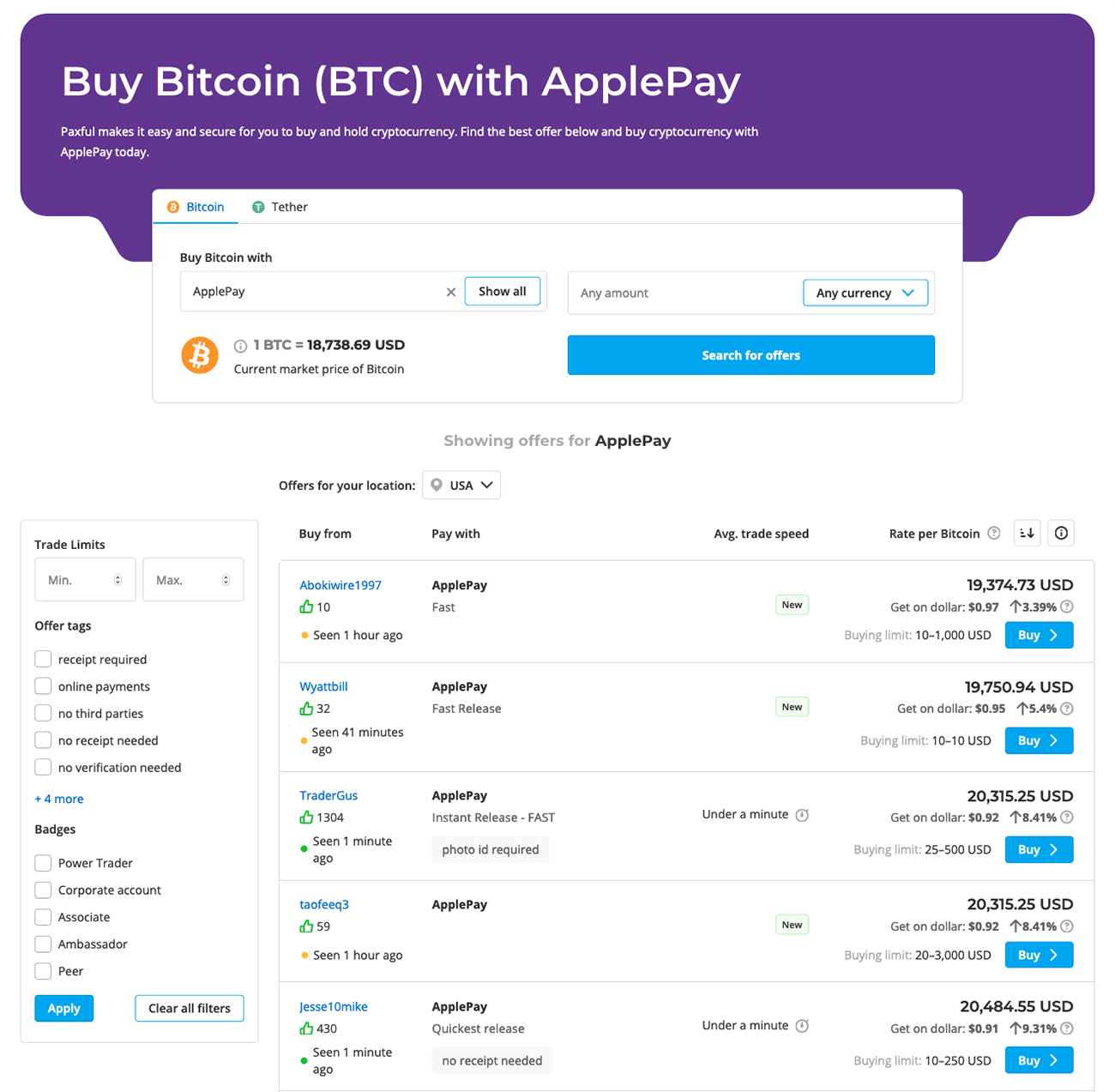 buy bitcoin applle pay