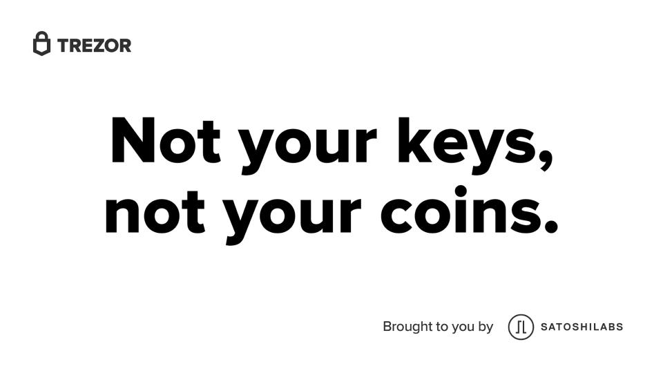 trezor not your keys not your coins