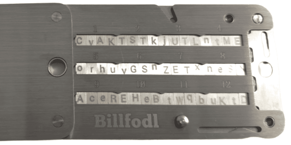 billfodl uneven printing