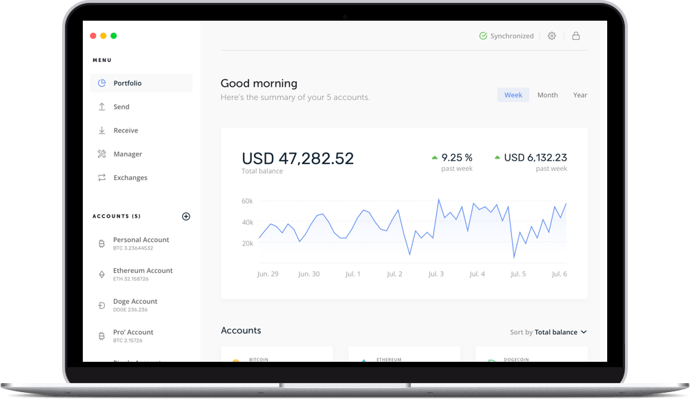 ledger live on a laptop