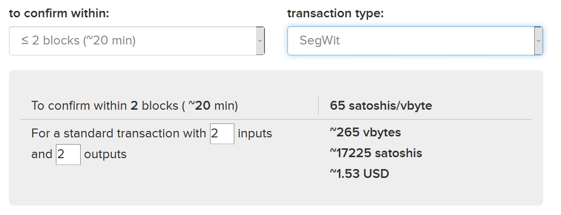 calculadora de taxa de transação